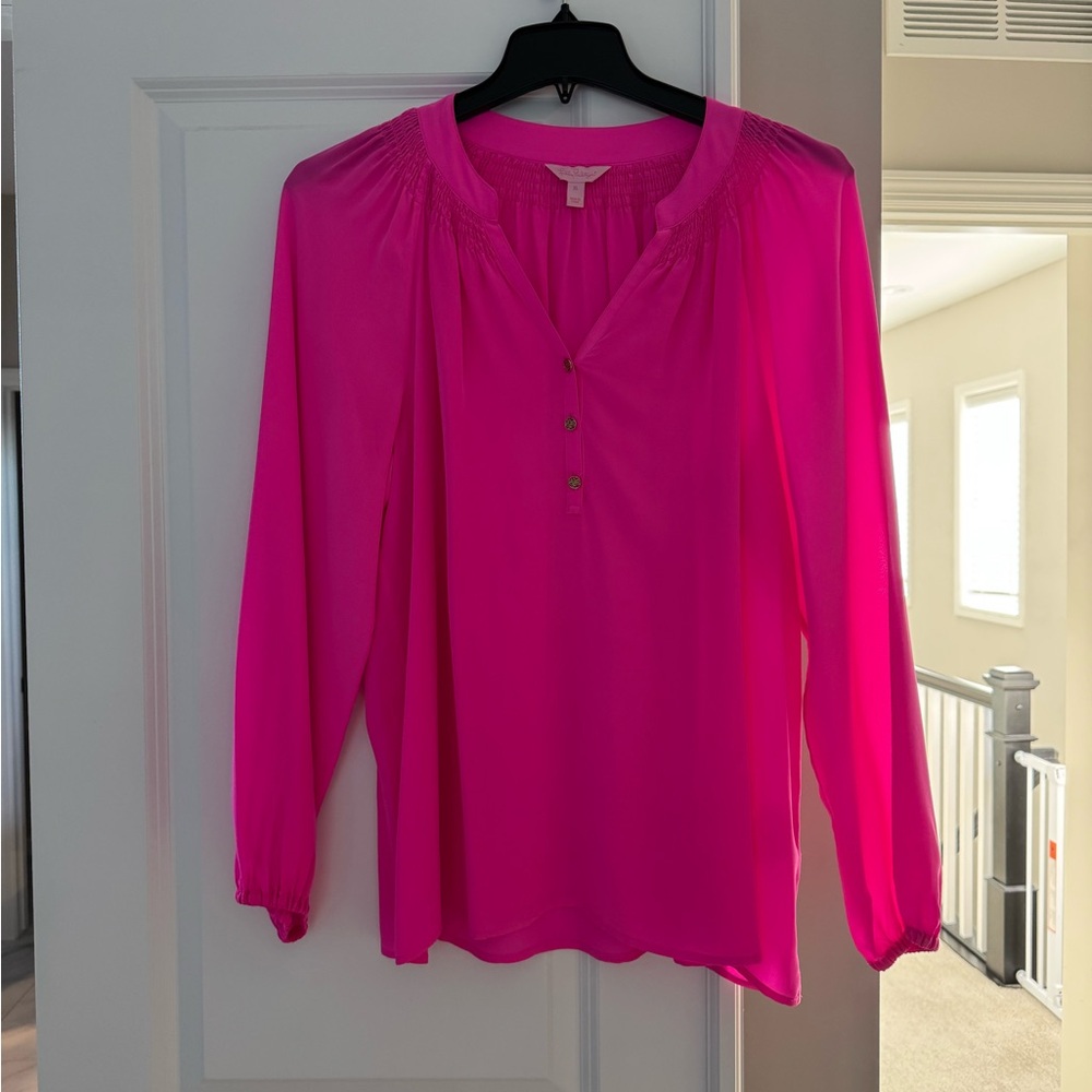 Lilly Pulitzer Hot Pink Blouse